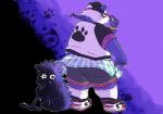 anthro bottomwear butt clothing duo fur hat headgear headwear humanoid_hands male purple_body purple_fur shirt shorts sitting topwear argent_cookie lifewonders tokyo_afterschool_summoners alp_(tas) bear giant_panda mammal 2019