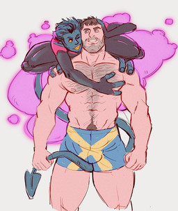 2_toes 3_fingers 5_fingers abs beard belly_hair biceps biped black_bodysuit black_clothing black_skinsuit blue_body blue_boxer_briefs blue_clothing blue_eyebrows blue_eyes blue_facial_hair blue_goatee blue_hair blue_skin blue_tail blue_underwear body_hair bodysuit boxer_briefs boxer_briefs_only brown_eyebrows brown_hair brown_pubes bulge carrying_another chest_hair clothed clothed_human clothed_humanoid clothed_male clothing detailed_bulge duo empty_eyes erection erection_under_clothing eyebrows facial_hair feet fingernails fingers front_view genital_outline goatee grey_beard grey_body_hair grey_facial_hair grin hair hand_on_another's_chest hand_on_chest happy_trail human_on_humanoid humanoid_pointy_ears interspecies larger_human larger_male light_body light_skin long_tail looking_at_another looking_at_partner magic male male/male male_human male_humanoid monotone_body monotone_hair monotone_skin monotone_tail multicolored_bodysuit multicolored_boxer_briefs multicolored_clothing multicolored_skinsuit multicolored_underwear muscular muscular_human muscular_male nails not_furry on_shoulders one_eye_closed pecs penis_outline pink_bodysuit pink_clothing pink_skinsuit pointy_ears pubes quads short_hair simple_background size_difference skinsuit smaller_humanoid smaller_male smile spade_tail standing tail tail_between_legs tail_grab tan_body tan_skin teeth tight_clothing toenails toes topless topless_human topless_male two_tone_bodysuit two_tone_boxer_briefs two_tone_clothing two_tone_skinsuit two_tone_underwear underwear underwear_only white_background white_sclera yellow_boxer_briefs yellow_clothing yellow_eyes yellow_teeth yellow_underwear toxosalvaxe marvel x-men colossus_(marvel) nightcrawler demon demon_humanoid human humanoid mammal mutant_(x-men) tailed_humanoid 2024