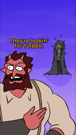 2_horns abstract_background anthro armor beard bite biting_lip biting_own_lip black_bottomwear black_clothing black_coat black_nose black_pants black_topwear blue_clothing blue_topwear blue_vest blush bottomwear brown_body brown_fur brown_hair brown_suspenders clothed clothed_anthro clothed_humanoid clothed_male clothing coat countershading dirty drawing_(object) facial_hair frown fully_clothed fully_clothed_anthro fully_clothed_humanoid fully_clothed_male fur fur_trim_(clothing) gauntlets gesture gloves green_body green_clothing green_hood green_robe green_skin group hair hand_gesture handwear hat headgear headwear horn humanoid_pointy_ears humor living_blood male male_anthro male_humanoid mischievous_smile orange_body orange_fur orange_text pants pointing pointing_at_another pointy_ears purple_clothing purple_hat purple_headwear purple_suit purple_top_hat question_mark red_beard red_body red_clothing red_facial_hair red_hair red_horn red_shirt red_skin red_topwear robe self_bite sharp_teeth shirt simple_eyes smelly suit suspenders tan_body tan_clothing tan_countershading tan_fur tan_shirt tan_topwear teeth text tongue tongue_out topwear vest yelling shoocharu sound_warning dungeons_and_dragons hasbro legends_of_avantris wizards_of_the_coast gricko_grimgrin kremy_lecroux morning_frost torbek animate_inanimate bugbear crocodilian felid fire_genasi genasi goblin humanoid lizardman mammal pantherine reptile scalie tabaxi tiger 2025 2d_animation 9:16 adobe_animate_(artwork) animated digital_media_(artwork) english_audio english_text hi_res long_playtime photography_(artwork) sound voice_acted webm