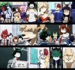 alternate_species anthro burn_scar clothed clothing female fire furrification genetic_chimerism green_hair group hair male scar split_color_hair text incredibleediblecalico my_hero_academia mythology ashido_mina asui_tsuyu eijiro_kirishima fumikage_tokoyami izuku_midoriya katsuki_bakugou kyoka_jiro mashirao_ojiro minoru_mineta ochaco_uraraka tenya_ida todoroki_shouto amphibian avian bird canid canine canis cricetid crocodile crocodilian domestic_cat domestic_dog dragon equid equine felid feline felis frog hamster horse hybrid lagomorph leporid lion lynx mammal mythological_creature mythological_scalie pantherine rabbit reptile rodent scalie serval shiba_inu snow_leopard spitz english_text hi_res