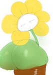 big_butt butt eyebrows flower ivy_(plant) male plant solo sunflower thick_eyebrows thick_thighs nwopi undertale undertale_(series) flowey_the_flower elemental_creature flora_fauna flower_creature absurd_res hi_res