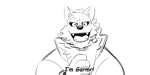 ambiguous_gender ambiguous_pov anthro cheering first_person_view japanese male muscular muscular_anthro muscular_male smile solo text hikazedragon sound_warning lifewonders tokyo_afterschool_summoners garmr_(tas) canid canine canis domestic_dog mammal 2:1 animated english_text short_playtime sound webm