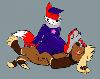 anthro blush bodily_fluids claw_polish claws clothing collar collar_tag curling_toes duo ear_piercing ear_ring feet foot_fetish foot_on_face foot_sniffing full_foot_pawpads grin heart_eyes heart_symbol jumpsuit male male/male on_top_of_another piercing ring_piercing smile smothering smug_face sniffing soles sweat tail tail_motion tailwag toe_claws toes pastelcore nintendo pokemon archie_otterdog stormer_swiftpaws_(character) buizel canid canine canis domestic_dog generation_4_pokemon hybrid mammal mustelid musteline otter pokemon_(species) true_musteline weasel