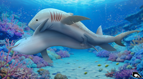 2_penises animal_genitalia bite biting_another biting_partner black_eyes bodily_fluids caustics claspers coral_reef cum cum_from_vagina cum_in_vagina cum_inside diphallism dorsal_fin duo erection female female_feral female_penetrated feral feral_on_feral feral_penetrated feral_penetrating feral_penetrating_feral fin flukes genital_fluids genitals gills interspecies logo male male/female male_feral male_penetrating male_penetrating_female multi_genitalia multi_penis pectoral_fin penetration penile penile_penetration penis penis_in_vagina sex underwater vaginal vaginal_penetration vulva water cravenexx brooce devy_(fischie) ambient_fish ambient_sealife anthozoan cetacean cnidarian coral dolphin fish mammal marine shark toothed_whale 2025 absurd_res artist_logo hi_res