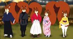 anthro asian_clothing brown_body brown_fur brown_hair clothing east_asian_clothing female footwear fur gender_transformation hair japanese_clothing kimono male mtf_transformation sandals shoes solo transformation halcy0n jero mammal rodent sciurid tree_squirrel hi_res