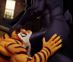 abs alley anthro anthro_on_anthro anthro_penetrated anthro_penetrating anthro_penetrating_anthro balls balls_deep balls_on_face big_balls big_penis black_body black_claws black_fur black_penis black_stripes body_part_in_mouth bouncing_balls claws close-up deep_throat dumpster duo erection eyes_closed face_fucking faceless_anthro faceless_character faceless_male fellatio fur genitals grey_balls hand_on_head head_grab huge_balls huge_penis irrumatio male male/male male_penetrated male_penetrating male_penetrating_male muscular muscular_anthro muscular_male neck_bulge nude obliques oral oral_only oral_penetration orange_body orange_fur outside penetration penile penile_penetration penis penis_in_mouth penis_nursing pink_nose sex short_tail side_view sound_effects striped_body striped_fur stripes tail thick_penis thick_thighs thrusting connivingrat roroboros_(va) julius_(anarchyreigns) stead_(connivingrat) bovid caprine felid goat mammal pantherine tiger 2024 3d_(artwork) 3d_animation animated digital_media_(artwork) hi_res high_framerate loop short_playtime sound voice_acted webm