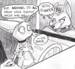 2016 anthro caliosidhe canid canine clothed clothing comic disney english_text female fennec_fox finnick_(zootopia) fox fur gwen_fawkes hat headgear headwear male mammal profanity text text_on_clothing text_on_hat text_on_headwear true_fox zistopia zootopia