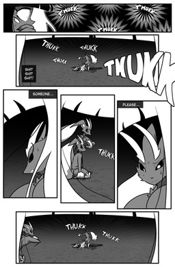 4_eyes ambiguous_feral ambiguous_gender angry anthro biped black_sclera breasts bunny_costume clothed clothed_feral clothing costume defeated featureless_breasts female female_anthro feral fight group inner_monologue kick lying male male_humanoid multi_eye nervous on_ground on_side onomatopoeia pain profanity quadruped sound_effects text thinking wounded cuchuflin nintendo pokemon andre_(cuchuflin) arthropod generation_4_pokemon generation_5_pokemon humanoid lopunny myriapod pokemon_(species) scolipede 2026 absurd_res comic digital_drawing_(artwork) digital_media_(artwork) english_text greyscale hi_res monochrome male_(lore)