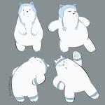 accessory anthro exercise grey_background headband legband male semi-anthro simple_background solo stretching tuque wristband yinmelonsoup cartoon_network we_bare_bears ice_bear_(we_bare_bears) bear mammal polar_bear ursine 1:1