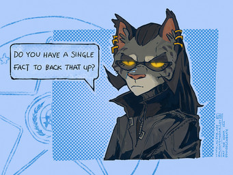amber_eyes anthro augmented black_clothing blue_background clothed clothing coat collar cybernetics dark_body dark_fur ear_piercing ear_ring eyewear female fully_clothed fur glasses glowing glowing_eyes hair machine piercing ring_piercing simple_background solo speech_bubble sunglasses text topwear trenchcoat alekksandar conditional_dnp deus_ex microsoft the_elder_scrolls jc_denton felid khajiit mammal 2025 4:3 animated english_text short_playtime