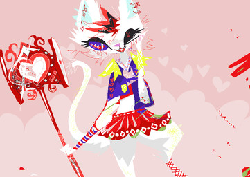 abstract_background anthro bottomwear clothed clothed_anthro clothed_female clothing female fur hammer holding_hammer holding_object holding_tool open_mouth open_smile red_bottomwear red_clothing red_skirt skirt smile solo tail tools white_body white_fur white_tail naircat domestic_cat felid feline felis mammal 2017 digital_media_(artwork) microsoft_paint_(artwork)