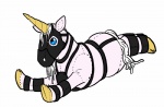 bdsm bondage bound feral hair horn lying plushie simple_background solo white_background lionsilverwolf mythology equid equine mammal mythological_creature mythological_equine unicorn 2016 digital_media_(artwork)