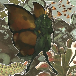 2_antennae alternate_form antennae_(anatomy) anthro anthrofied biped black_antennae black_body crown emoji_description eyespots featureless_crotch grin headgear insect_wings lepidopteran_wings looking_back markings multicolored_wings nude_anthro nude_male orange_wings ruff slim_anthro slim_male smile solo spread_wings standing teeth three-quarter_view toothy_grin wings viffster disney hoppers_(disney) pixar titus_(hoppers) arthropod butterfly caterpillar insect larva lepidopteran monarch_butterfly 1:1 2026 digital_media_(artwork) hi_res mixed_media photography_(artwork) shaded