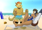 beach beverage clothing duo_focus female group male seaside surfboard swimwear vehicle watercraft stogiegoatarts hanna-barbera swat_kats chance_furlong felina_feral domestic_cat felid feline felis mammal 2020 digital_drawing_(artwork) digital_media_(artwork) watermark