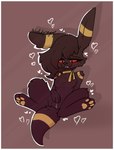 anthro blush border brown_background brown_body brown_fur female fur genitals masturbation pawpads pussy simple_background solo spread_legs spreading vaginal vaginal_masturbation white_border naholadydragon nintendo pokemon eeveelution generation_2_pokemon pokemon_(species) umbreon absurd_res hi_res restricted_palette