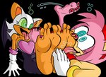 5_toes anthro barefoot duo feet female foot_fetish humanoid_feet hypnosis mind_control plantigrade soles toes salmacisreptile sega sonic_the_hedgehog_(series) amy_rose rouge_the_bat bat eulipotyphlan hedgehog mammal alpha_channel