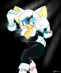 anthro big_breasts blue_eyes breasts cleavage clothed clothing cosplay female hair mask solo white_hair superix marvel sega sonic_the_hedgehog_(series) felicia_hardy rouge_the_bat bat mammal absurd_res hi_res