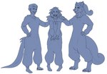 anthro blush canid canine clothing dexterthekobold digital_drawing_(artwork) digital_media_(artwork) digitigrade female generation_5_pokemon generation_6_pokemon generation_7_pokemon goodra group happy herm human humanoid hyena intersex intersex/female intersex/intersex intersex/male kigurumi male male/male mammal narusewolf nintendo onesie paws pickit pokemon pokemon_(species) renny_(mr.mortecai) salazzle sequence shy tail thick_tail transformation zoroark