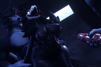 abs anthro anthro_on_anthro anthro_penetrated anthro_penetrating anthro_penetrating_anthro areola big_breasts black_body black_hair bone breasts claws dutch_angle erection faceless_anthro faceless_character faceless_male fangs female female_penetrated from_behind_position genitals glistening glistening_body glistening_genitalia glistening_penis glowing glowing_eyes group hair hand_on_penis holding_arm holding_own_penis humanoid_genitalia humanoid_penis inside intraspecies long_hair looking_at_another male male/female male_penetrating male_penetrating_female masturbation muscular muscular_anthro muscular_male nipples obscured_penetration obscured_sex open_mouth open_smile particles pecs penetration penile penile_masturbation penile_penetration penis red_eyes sex sharp_teeth skull skull_head smile standing standing_sex tail teeth tongue tongue_out trio vein veiny_penis wide_hips lightshow_nsfw da.nilkaz_(modeler) petruz_(modeler) scp_foundation scp-1471-a scp-1471-a_(da.nilkaz) wolf_(petruz) canid canine canis malo mammal skulldog_(species) wolf 3:2 3d_(artwork) digital_media_(artwork) hi_res