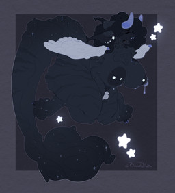 4_ears anthro areola barbell_piercing big_areola big_breasts big_nipples big_tail bodily_fluids breasts butt claws ear_piercing eyelashes eyes_closed female floating fluffy fluffy_tail horn lactating leaking leaking_milk long_eyelashes milk multi_ear nipple_dip nipple_piercing nipples nude piercing simple_background smile solo space star stripes tail teeth thick_thighs tuft wide_hips wings bunillacream mythology clementine_(bunillacream) celestial_being deity dragon mythological_creature mythological_scalie scalie absurd_res digital_media_(artwork) hi_res watermark