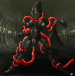 anus belly bound breasts dark female forced genitals nipples rape restrained serpentine sex shell solo spacecraft tail tentacles vehicle vulva zevex alien_(franchise) mrs._grey alien annelid humanoid hybrid xenomorph 2013