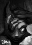 1_eye ambiguous_gender creepy duo eye_socket gore grin nightmare_fuel smile solo_focus reddyeno5 domestic_cat felid feline felis mammal digital_media_(artwork) digital_painting_(artwork) greyscale headshot_portrait monochrome painting_(artwork) portrait