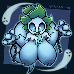 4_fingers areola big_breasts blue_body blue_sclera breasts chain claw_pose fangs female fingers front_view geometric_background heart_eyes heart_symbol huge_breasts huge_hips leaf long_tongue looking_at_viewer mostly_nude nipples not_furry open_mouth open_smile plant pose simple_background smile solo teeth text tongue tongue_out wide_hips handermyu electronic_arts plants_vs._zombies popcap_games elemental_creature elemental_humanoid flora_fauna ghost ghost_pepper_(pvz) humanoid plant_humanoid spirit 1:1 2025 artist_name digital_drawing_(artwork) digital_media_(artwork) hi_res