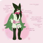 ambiguous_gender anthro blush cheek_tuft clean_diaper clothed clothing crossed_arms dialogue diaper facial_tuft fangs flustered solo tail tail_motion tailwag teeth text thoughts tuft wearing_diaper fennecat nintendo pokemon generation_9_pokemon meowscarada pokemon_(species) 1:1 absurd_res english_text hi_res spanish_text
