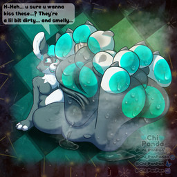 4_fingers 4_toes anthro blue_eyes bodily_fluids buckteeth claws crossed_legs digit_ring dirty dirty_feet facial_piercing feet feet_up fingers foot_fetish foot_focus grey_body grey_claws humanoid_feet jewelry long_ears male musk nervous nervous_sweat nose_piercing nose_ring nude pawpads piercing plantigrade ring ring_piercing shy simple_background sitting smelly smelly_feet soles solo sweat sweat_pool sweatdrop sweaty_feet teeth text toe_ring toes white_body chi_panpan lagomorph leporid mammal rabbit 1:1 absurd_res english_text hi_res