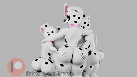 anthro big_butt breasts butt female fur group huge_butt hyper hyper_butt looking_at_viewer markings rear_view simple_background size_difference small_waist spots spotted_body spotted_fur tail thick_thighs trio trio_focus wasp_waist white_body white_fur wide_hipped_female wide_hips fharen 101_dalmatian_street 101_dalmatians disney dallas_(101_dalmatians) deja_vu_(101_dalmatians) destiny_(101_dalmatians) triple_d_(101_dalmatians) canid canine canis dalmatian domestic_dog mammal 16:9 3d_(artwork) 4k absurd_res digital_media_(artwork) hi_res widescreen