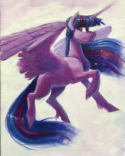 calm cloud female feral fetlocks flying hooves horn looking_at_viewer raised_hoof solo wings maxiima friendship_is_magic hasbro my_little_pony mythology twilight_sparkle_(mlp) equid equine mammal mythological_creature mythological_equine winged_unicorn absurd_res acrylic_painting_(artwork) hi_res painting_(artwork) traditional_media_(artwork) traditional_painting_(artwork)