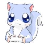 :3 blue_body blue_eyes blue_fur blush feral fluffy fluffy_tail fur japanese male simple_background sitting smile solo tail white_background white_body white_fur kuridora happy_happy_clover pixiv sayuri_tatsuyama hickory_(happy_happy_clover) hirari_(happy_happy_clover) flying_squirrel mammal rodent sciurid tree_squirrel 1:1 digital_media_(artwork) low_res