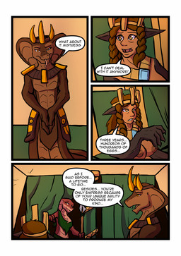 anthro apode areola border braided_hair breasts brown_body brown_eyes brown_hair chair clothed clothing countershade_tail countershade_torso countershading dialogue duo_focus fangs female front_view furniture group hair hands_together hands_together_elbows_apart inside jewelry jewelry_only legless long_tongue looking_at_another looking_tired male mostly_nude navel necklace nipples non-mammal_breasts non-mammal_hair non-mammal_navel non-mammal_nipples on_chair open_mouth pointy_ears pupils serpentine shirt side_view sitting sitting_on_chair slit_pupils snake_hood snout speech_bubble split_form standing tail teeth text three-quarter_view tongue topwear trio tunic white_border biobasher draconcopode lamia naga reptile scalie snake 2022 colored comic english_text hi_res shaded