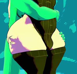 anthro arm_around_partner arm_tuft belly big_butt black_clothing black_hair black_legwear black_sweater black_thigh_highs black_topwear blue_background blue_body blue_skin bottom_heavy bouncing_bulge bouncing_butt bulge butt butt_jiggle chest_tuft cleavage_cutout clothed clothed_male clothing cutout duo eyewear faceless_character faceless_male femboy fluffy fur genitals glasses hair hip_grab hug huge_hips huge_thighs hugging_another hugging_from_behind human_on_anthro interspecies jiggle_physics jiggling leg_tuft legwear low-angle_view male male/male nude_male outercourse partially_clothed penis sex simple_background squish sweater thick_thighs thigh_highs thigh_jiggle thigh_sex thigh_squish thigh_tuft thrusting topwear tuft white_body white_fur wide_hips idklolr34 cryptiacurves_(modeler) deltarune garry's_mod undertale_(series) ralsei bovid caprine goat human mammal 3d_(artwork) 3d_animation animated digital_media_(artwork) loop no_sound short_playtime video