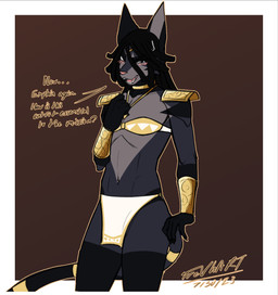 anthro bandeau black_hair bottomwear bra clothed clothed_anthro clothed_male clothing collar cosplay crossdressing dialogue dreadlocks femboy fur gold_(metal) grey_body grey_fur hair loincloth long_hair male tail text topwear underwear trevhart nintendo star_fox krystal_(star_fox) tesni_tano domestic_cat felid feline felis mammal 2023 english_text hi_res