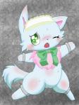 bdsm blush bondage bound female genitals pussy solo submissive submissive_female juerupoteto jewelpet sanrio sega sega_fave milky_(jewelpet) canid canine canis domestic_dog mammal hi_res