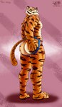 anthro biceps big_butt butt butt_grab clothed clothing feet fur hand_on_butt jockstrap jockstrap_only male muscular muscular_anthro muscular_male nipples nude nude_anthro pose simple_background solo striped_body striped_fur stripes topless underwear underwear_only gazuki epic_games fortnite oscar_(fortnite) felid mammal pantherine tiger absurd_res digital_media_(artwork) hi_res