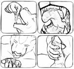 2016 5_fingers anthro anthro_on_anthro balls barefoot biped black_and_white bodily_fluids body_in_mouth bodyjob claws close-up comic digital_media_(artwork) duo erection fangs feet felid fingers fur genitals glans holding_character holding_penis hug hugging_another hugging_penis humanoid_genitalia humanoid_penis jax_rabbit kuro_zantetsuke lagomorph larger_male leporid licking male male/male mammal masturbation micro micro_in_hand miroki monochrome mouth_shot multiple_scenes nude open_mouth oral pantherine pawpads penile penile_masturbation penis penis_lick rabbit saliva sex signature size_difference smaller_male teeth toe_claws toes tongue tongue_out vore