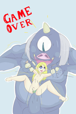 abdominal_bulge anal anal_penetration anus balls clothed clothing clothing_aside crossdressing duo femboy game_over gameplay_mechanics genitals heart_eyes heart_symbol horn male male/male male_penetrated male_penetrating male_penetrating_male not_furry open_mouth panties panties_aside penetration penis sex size_difference text underwear underwear_aside kittyodic breath_of_the_wild nintendo the_legend_of_zelda link cyclops hinox humanoid hylian monster digital_media_(artwork) english_text hi_res sketch