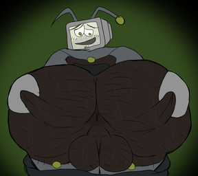 andromorph anthro anus balls bent_over big_butt bodily_fluids butt cybernetics genitals hairy intersex looking_at_viewer looking_back machine male nude presenting shy solo stretched_anus sweat toony rom4ncevisualnovel guildo_(rom4ncevisualnovel) android cyborg humanoid robot 2026 absurd_res digital_drawing_(artwork) digital_media_(artwork) hi_res