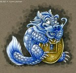 blue_body blue_eyes blue_scales claws coin fangs horn male micro scales shell smile solo tail teeth whiskers hkluterman kyoht_luterman asian_mythology east_asian_mythology mythology dragon eastern_dragon hybrid mythological_creature mythological_scalie reptile scalie turtle 2007