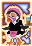 anthro chibi clothing female maid_uniform semi-anthro solo uniform unknown_artist dreamworks madagascar_(series) the_penguins_of_madagascar hans_(madagascar) alcid avian bird lari puffin