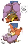 anthro big_butt biped bodily_fluids bottom_heavy butt dialogue dominant dominant_anthro dominant_female duo facesitting female female/female female_anthro flat_chested genitals huge_butt huge_thighs larger_anthro larger_female lying navel nude nude_anthro nude_female on_back overweight overweight_female pokemorph pussy sitting_on_another size_difference slightly_chubby slightly_chubby_anthro slightly_chubby_female smaller_anthro smaller_female standing submissive submissive_anthro submissive_female sweat text thick_thighs wide_hips redfred nintendo pokemon carmen_(simplifypm) shelby_(simplifypm) floatzel generation_4_pokemon generation_5_pokemon herpestid mammal mienshao mustelid pokemon_(species) absurd_res english_text hi_res