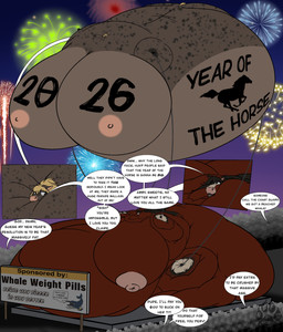 air_inflation anthro banner_advertisement belly belly_expansion big_belly big_breasts big_butt body_inflation breast_expansion breasts butt butt_expansion duo expansion female fireworks floating huge_belly huge_breasts huge_butt hyper hyper_belly hyper_breasts hyper_butt hyper_inflation immobile inflation morbidly_obese morbidly_obese_anthro morbidly_obese_female nipples obese obese_anthro obese_female overweight overweight_anthro overweight_female sky speech_bubble spherical_inflation text weight_gain cartoonyshepherdnsfw chinese_zodiac new_year_2026 year_of_the_horse abigail_(cartoonyshepherdnsfw) claire_(cartoonyshepherdnsfw) equid equine horse mammal 2026 absurd_res english_text hi_res