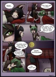 after_dark_(comic) ailurid anthro badger bed black_hair blush breasts comic digital_media_(artwork) duo female furniture green_hair hair mammal mustelid musteline nanase nipples red_panda sayuri sayuri_x_nanase theblackrook