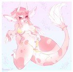 anthro breasts feathered_wings feathers female floofy_tail genitals hair heart_eyes heart_sunglasses heart_symbol horn pussy reward sex_toy solo tail wings sunshiu mythology patreon dragon mythological_creature mythological_scalie scalie absurd_res hi_res