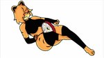 alternative_fashion anthro armwear big_breasts big_butt breasts butt clothing crush crushed_object female feral goth legwear squeakyroar thick_thighs thigh_highs garfield_(series) garfield_the_cat gothfield domestic_cat felid feline felis humanoid mammal hi_res