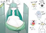 4_wings antennae_(anatomy) asian_clothing big_breasts blush bodily_fluids breasts cleavage clothed clothing cosplay east_asian_clothing female group hair hair_over_eyes huge_breasts insect_wings japanese_clothing kimono multi_wing smile sweat sweatdrop text wings funahashi_yugoro kirby_(series) nintendo pokemon aquatic_gastropod celesteela clione gastropod generation_7_pokemon humanoid marine mollusk nihilego pheromosa pokemon_(species) sea_angel sea_slug slug ultra_beast hi_res japanese_text translation_request