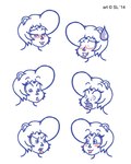 anthro blush blush_stickers bodily_fluids copyright_symbol expressions facial_expressions female hair open_mouth solo sweat symbol satsumalord sandy_(satsumalord) gerbil mammal murid rodent 2014 4:5 digital_media_(artwork) expression_sheet headshot_portrait portrait sketch