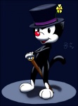 anthro cane clothing female genitals hat headgear headwear pussy rubbing seductive solo spotlight tail toony top_hat wet sen_grisane_(artist) animaniacs warner_brothers dot_warner inkblot mammal hi_res